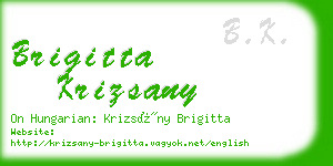 brigitta krizsany business card